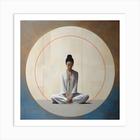 Women Meditating Abstracts By Csaba Fikker 11 Art Print