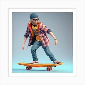 Skateboarder Art Print