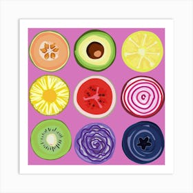 Fruits And Vegetables Art Print