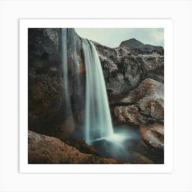 Waterfall In Iceland 1 Art Print