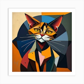 Abstract Cat 2 Art Print