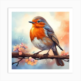 Robin Painting Art Print