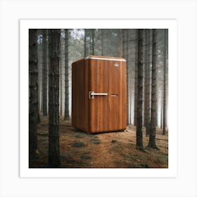 Refrigerator In The Woods Art Print