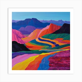 Colourful Abstract Zhangye National Park China 3 Art Print