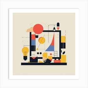 Illustration Of A Computer Screen 1 Art Print