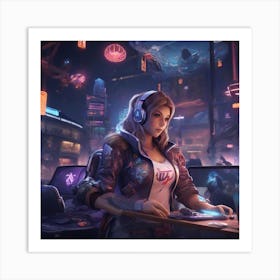 Gamer Girl 1 Art Print