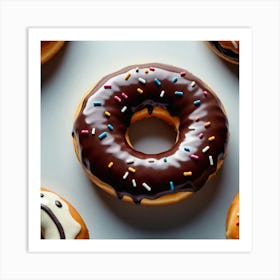 Donuts Stock Videos & Royalty-Free Footage Art Print