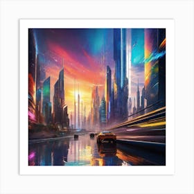 Futuristic Cityscape 106 Art Print