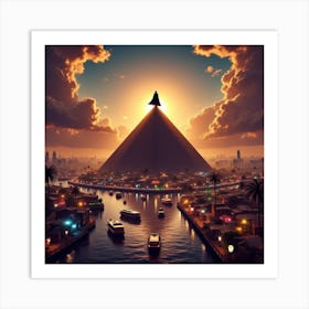 Egypt At Sunset 4 Art Print