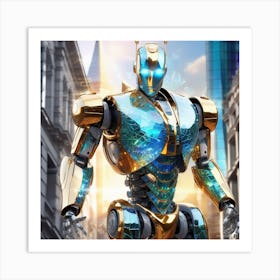 Robot In The City 27 Art Print