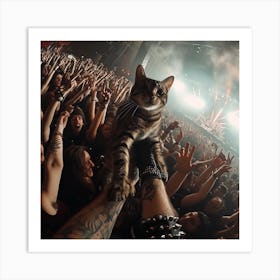 Cat On Stage 2 Art Print