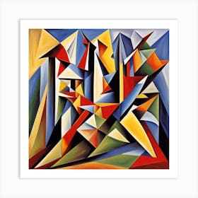 Abstract Cubism Art Print