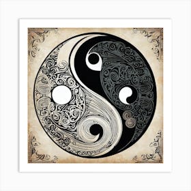 Yin Yang 75 Art Print