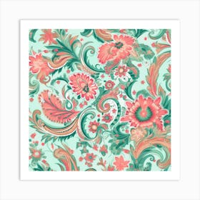 Russian Floral Pattern 3 Art Print