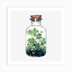 Shamrocks In A Bottle 2 Art Print