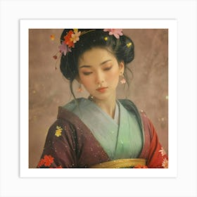 Creative Geisha Artwork 16 Art Print