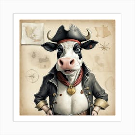 Pirate Cow 6 Art Print