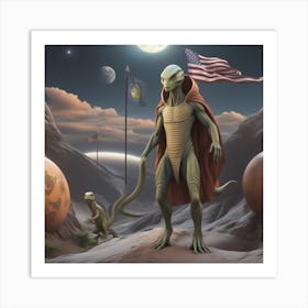 Aliens In Space Art Print