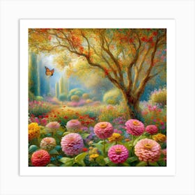 Butterfly Garden 1 Art Print