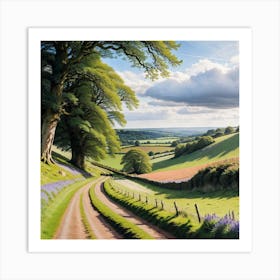 Bluebell Road Art Print