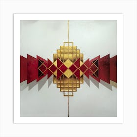 Red And Gold Art Print