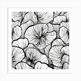 Black And White Seamless Pattern Art Print