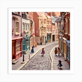 Miniature Street Scene Art Print