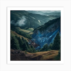 Blue Valley Art Print