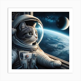 Cat In Space 3 Art Print