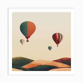 Hot Air Balloons In The Sky 2 Art Print