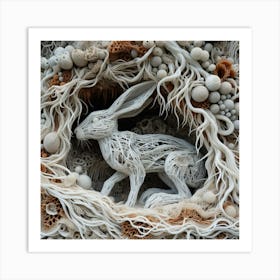 Rabbit Sculpture 1 Art Print