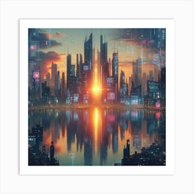 Futuristic Cityscape 17 Art Print