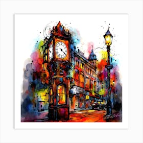 Gastown Steam Clock - Vancouver BC Downtown Art Print