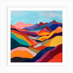 Colourful Abstract Ambor National Park Bolivia 1 Art Print