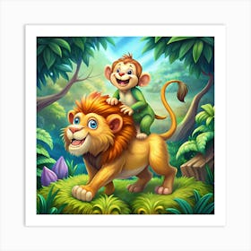 Lion And Lioness Art Print