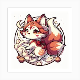 Kitsune Joy 9 Art Print