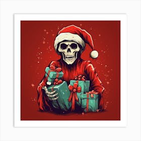 Merry Christmas! Christmas skeleton 23 Art Print