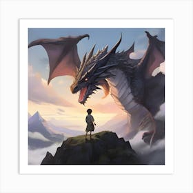 Dragon In The Sky Art Print