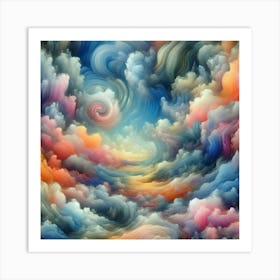 Dreamy Colorful Clouds Art Print