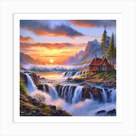 Landscape Painting Hd Hyperrealistic 8 Art Print