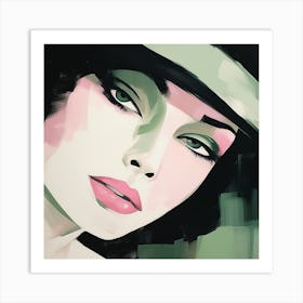 Woman In A Hat 13 Art Print