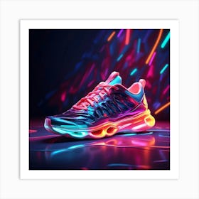 Neon Sneakers 2 Art Print