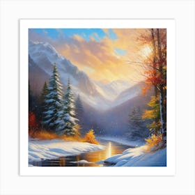 Winter Scene 4 Art Print