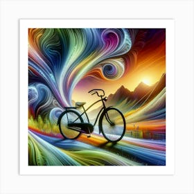 Psychedelic Bicycle Art Print