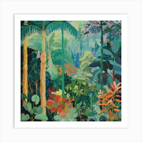 Amazon Rain Forest Series in Style of David Hockney 4 Art Print