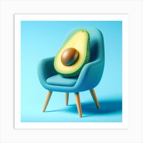 Avocado On A Chair 2 Art Print