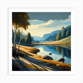 Landscape Painting 109 Art Print