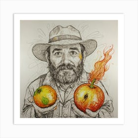 Oranges And Fire Art Print