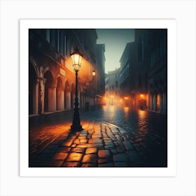 Venice At Night Art Print