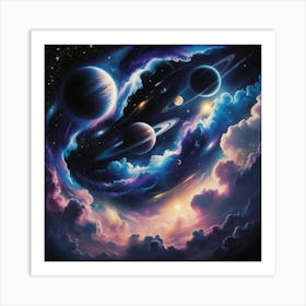 Default Paint A Breathtakingly Vibrant Celestial Masterpiece F 0 Art Print